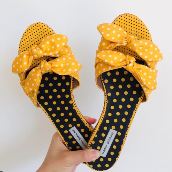 Tabitha Simmons Polka Dot Slides - Picture 1 of 6
